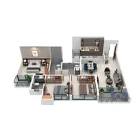 KK Maples Chovisawadi 3 BHK Floor Plan Image